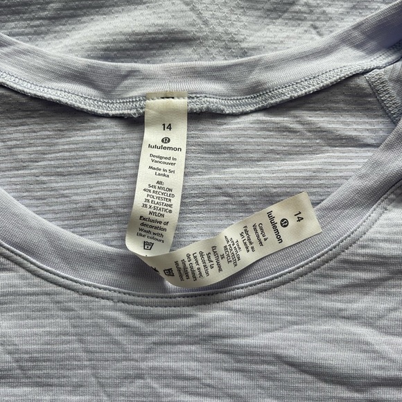 Swiftly Tech Short-Sleeve Shirt 2.0 race length 
 Lululemon top - size 14 - Picture 2 of 2